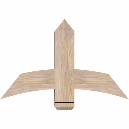 Ekena Millwork Bellingham Smooth Timber Gable Bracket, Douglas Fir, 36"W x 23"H x 5 1/2"D x 5 1/2"F, 15/12 Pitch GBW036X23X0606BEL00SDF
